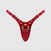 Красный пояс для фиксации насадок Strap-On-Me Leatherette Harness Fabulous - Strap-on-me - купить с доставкой в Северске