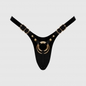 Черный пояс для фиксации насадок Strap-On-Me Leatherette Harness Fabulous - Strap-on-me - купить с доставкой в Северске