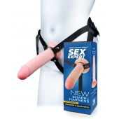 Мужской полый страпон на регулируемых ремешках - 22 см. - Sex Expert - купить с доставкой в Северске