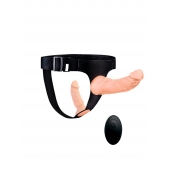 Женский страпон с 2 насадками, вибрацией и пультом ДУ - Erowoman-Eroman - купить с доставкой в Северске