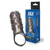 Дымчатая насадка на пенис с выпуклостями - 12 см. - Sex Expert - в Северске купить с доставкой