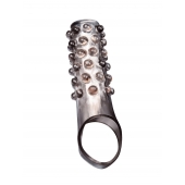 Дымчатая насадка на пенис с выпуклостями - 11 см. - Sex Expert - в Северске купить с доставкой