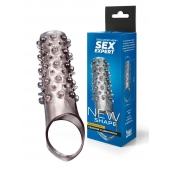 Дымчатая насадка на пенис с шипами и выпуклостями - 12 см. - Sex Expert - в Северске купить с доставкой