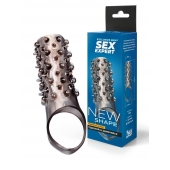 Дымчатая насадка на пенис с шипами и выпуклостями - 12,5 см. - Sex Expert - в Северске купить с доставкой