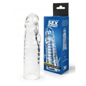 Прозрачная закрытая насадка на член - 15 см. - Sex Expert - в Северске купить с доставкой
