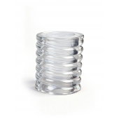 Прозрачная сквозная насадка на пенис с ребрышками - Sex Expert - в Северске купить с доставкой