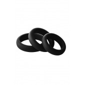 Набор из 3 черных эрекционных колец Smooth Silicone Cockring Pack - Dream Toys - в Северске купить с доставкой