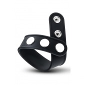 Черное эрекционное кольцо на кнопках - Blush Novelties - в Северске купить с доставкой