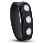 Черное эрекционное кольцо на кнопках - Blush Novelties - в Северске купить с доставкой