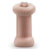 Телесный люминесцентный двусторонний мастурбатор Tasha - Blush Novelties - в Северске купить с доставкой