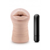 Телесный мастурбатор-ротик Nicole Vibrating Masturbator - Blush Novelties - в Северске купить с доставкой
