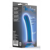 Синяя насадка с гладкой поверхностью Surrender 5.75 Inch Intermediate Pegging Dildo - 14,6 см. - Blush Novelties - купить с доставкой в Северске