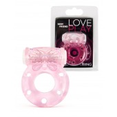 Розовое эрекционное виброкольцо с бабочкой - 1137 - в Северске купить с доставкой