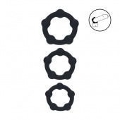 Набор из 3 эрекционных колец Beaded Silicone Cockring Set - Shots Media BV - в Северске купить с доставкой