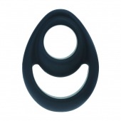 Черное эрекционное кольцо Double Ergo Silicone Cockring - Shots Media BV - в Северске купить с доставкой