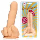 Телесный фаллоимитатор в форме пальца Up Yours - 15,5 см. - Shots Media BV