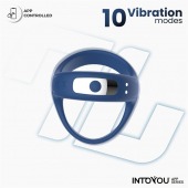 Синее интерактивное эрекционное виброкольцо Rank - Intoyou - в Северске купить с доставкой