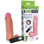 Фаллическая насадка Харнесс UNICOCK 7  с вибрацией - 19 см. - LOVETOY (А-Полимер) - купить с доставкой в Северске