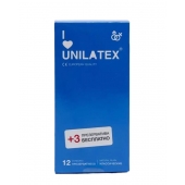 Классические презервативы Unilatex Natural Plain - 12 шт. + 3 шт. в подарок - Unilatex - купить с доставкой в Северске