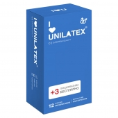 Классические презервативы Unilatex Natural Plain - 12 шт. + 3 шт. в подарок - Unilatex - купить с доставкой в Северске