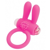 Розовое эрекционное виброкольцо A-toys с ушками - A-toys - в Северске купить с доставкой