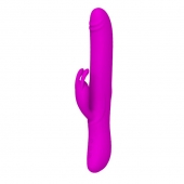 Вибромассажер Byron с движущимися вверх-вниз шариками - 25 см. - Baile