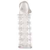 Гелевая прозрачная насадка с шипами - 12 см. - Toyfa Basic - в Северске купить с доставкой