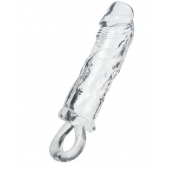 Прозрачная насадка с петлёй для фиксации - 14 см. - ToyFa - в Северске купить с доставкой