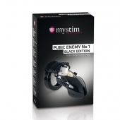 Пояс верности с электростимуляцией Mystim Pubic Enemy No1 Black Edition - MyStim - купить с доставкой в Северске
