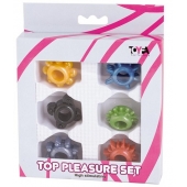 Набор из 6 разноцветных эрекционных колец - Toyfa Basic - в Северске купить с доставкой