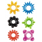 Набор из 6 разноцветных эрекционных колец - Toyfa Basic - в Северске купить с доставкой