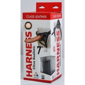 Насадка-фаллоимитатор на кожаных трусиках Harness Ultra Realistic 7  - 18 см. - LOVETOY (А-Полимер) - купить с доставкой в Северске