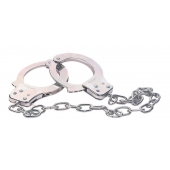 Наручники из металла с длинной цепочкой CHROME HANDCUFFS METAL HANDCUFFS W. KEY - NMC - купить с доставкой в Северске