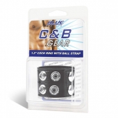 Ремень на член и мошонку 1.5  Cock Ring With Ball Strap - BlueLine - купить с доставкой в Северске
