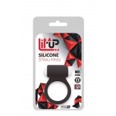 Чёрное эрекционное виброкольцо LIT-UP SILICONE STIMU RING 3 BLACK - Dream Toys - в Северске купить с доставкой