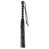Чёрная мини-плеть из резины Rubber Mini Whip - 22 см. - Blush Novelties - купить с доставкой в Северске