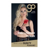 Пластиковая метелочка с красными пёрышками Small Feather Tickler - 32 см. - Blush Novelties - купить с доставкой в Северске