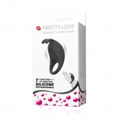 Чёрное эрекционное кольцо с вибрацией Rabbit Vibrator - Baile - в Северске купить с доставкой