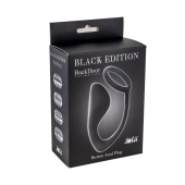 Чёрное эрекционное кольцо с анальной пробкой Button Anal Plug - Lola Games - в Северске купить с доставкой