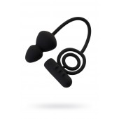 Чёрное эрекционное кольцо с вибростимулятором и анальным хвостом - Erotist Adult Toys - в Северске купить с доставкой