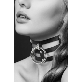 Чёрный тройной чокер с большим кольцом - Bijoux Pour Toi - купить с доставкой в Северске