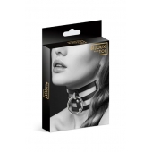 Чёрный тройной чокер с большим кольцом - Bijoux Pour Toi - купить с доставкой в Северске
