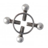 Серебристые зажимы для сосков на винтах - ToyFa - купить с доставкой в Северске