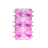 Розовая насадка на пенис Rings Armour - Lola Games - в Северске купить с доставкой