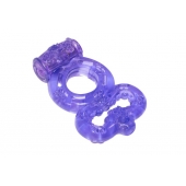 Фиолетовое эрекционное кольцо Rings Treadle с подхватом - Lola Games - в Северске купить с доставкой