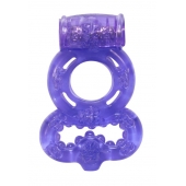 Фиолетовое эрекционное кольцо Rings Treadle с подхватом - Lola Games - в Северске купить с доставкой