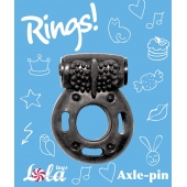 Черное эрекционное кольцо с вибрацией Rings Axle-pin - Lola Games - в Северске купить с доставкой