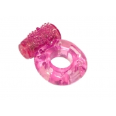 Розовое эрекционное кольцо с вибрацией Rings Axle-pin - Lola Games - в Северске купить с доставкой