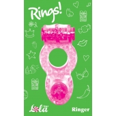 Розовое эрекционное кольцо с вибрацией Rings Ringer - Lola Games - в Северске купить с доставкой