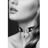 Черный чокер с замком в форме сердца - Bijoux Pour Toi - купить с доставкой в Северске